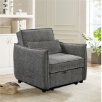 ΠΟΛΥΘΡΟΝΑ-ΚΡΕΒΑΤΙ ORYN HM3307.01 ΓΚΡΙ ΥΦΑΣΜΑ 85x88x78Υεκ.