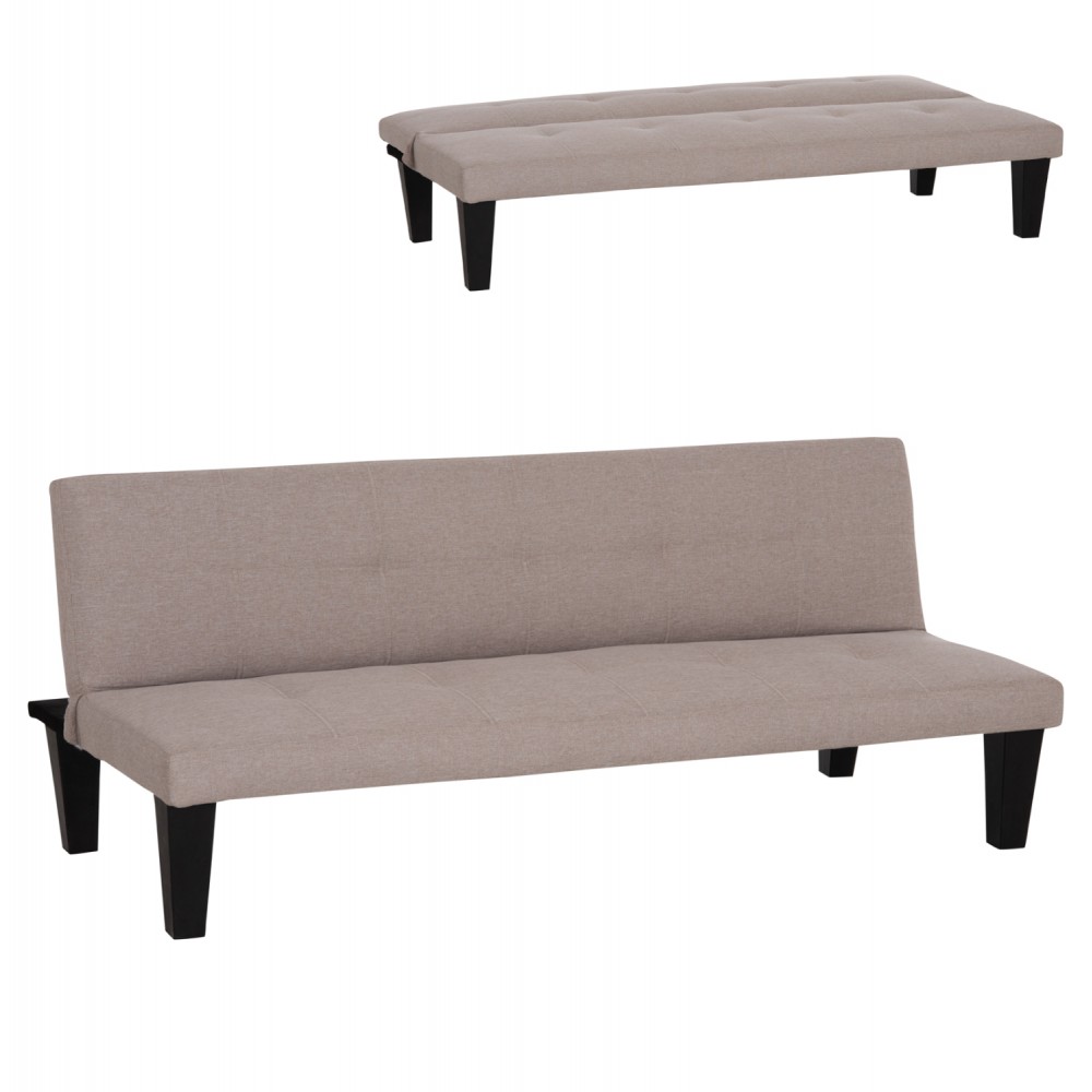 ΚΑΝΑΠΕΣ ΚΡΕΒΑΤΙ 3-ΘΕΣΙΟΣ KORO HM3304.04 ΜΠΕΖ PU ΔΕΡΜΑ 165x75x64Υεκ