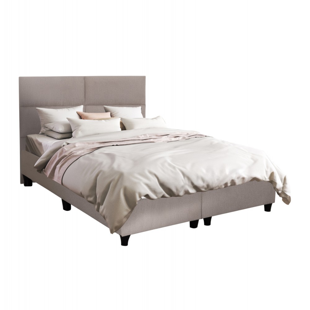 ΚΡΕΒΑΤΙ MILO HM616.32 ΜΠΕΖ ΥΦΑΣΜΑ ΓΙΑ ΣΤΡΩΜΑ 160x200εκ