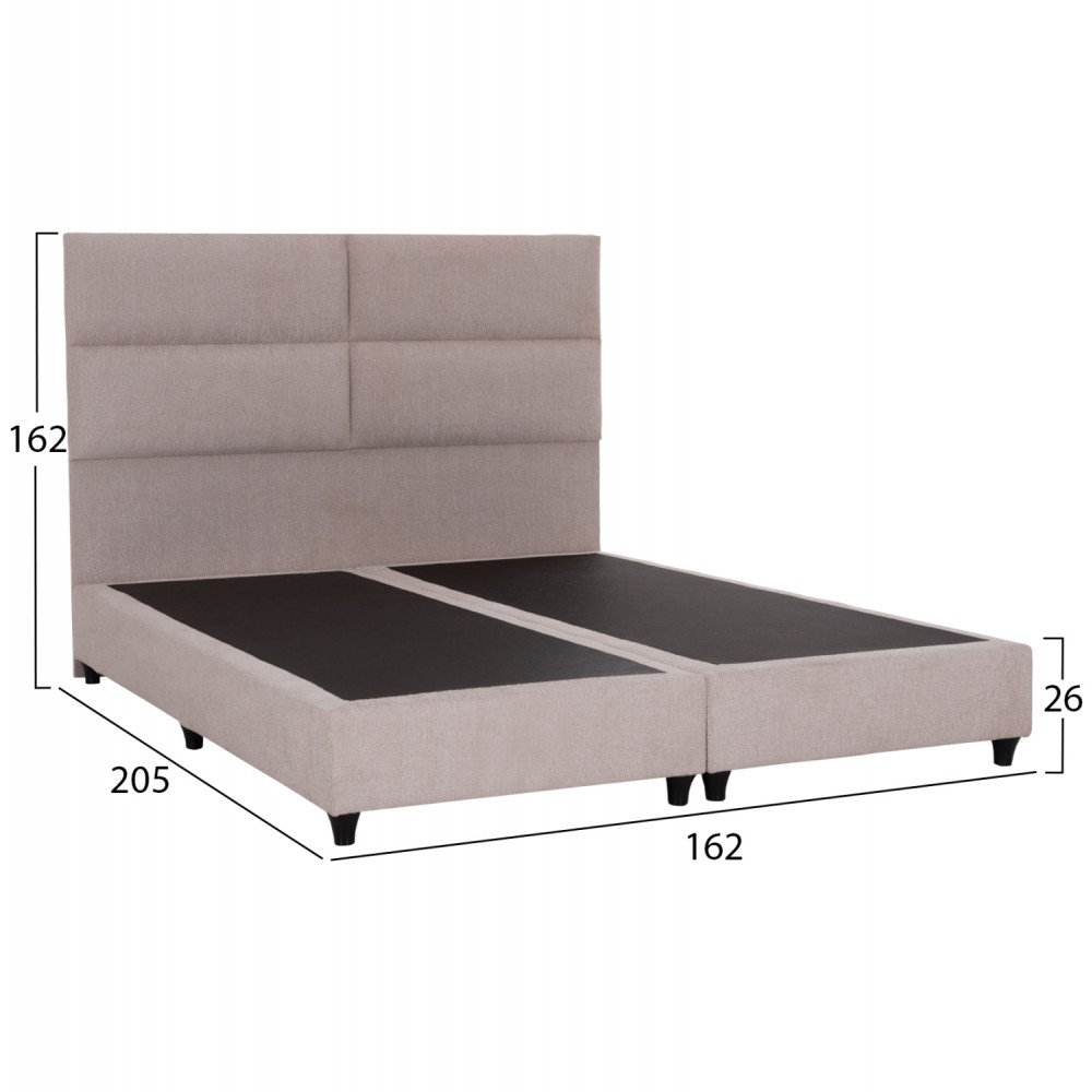 ΚΡΕΒΑΤΙ MILO HM616.32 ΜΠΕΖ ΥΦΑΣΜΑ ΓΙΑ ΣΤΡΩΜΑ 160x200εκ