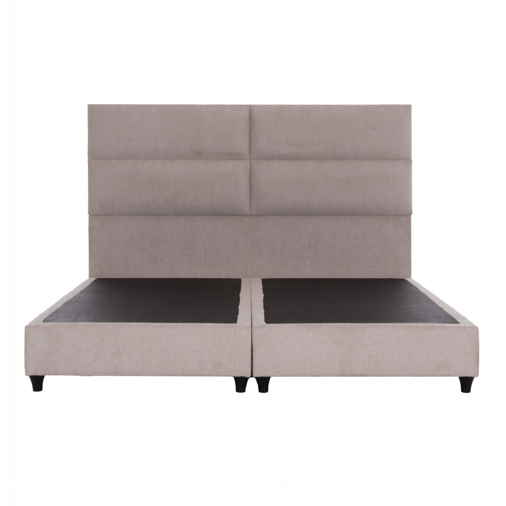 ΚΡΕΒΑΤΙ ΥΠΕΡΔΙΠΛΟ MILO ΑΠΟ ΜΠΕΖ ΥΦΑΣΜΑ HM628.32 ΓΙΑ ΣΤΡΩΜΑ 180x200 εκ.