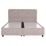 ΚΡΕΒΑΤΙ ΜΕ ΑΠΟΘ.ΧΩΡΟ DOLORES HM631.32 ΜΠΕΖ ΥΦΑΣΜΑ- ΓΙΑ ΣΤΡΩΜΑ 160x200εκ