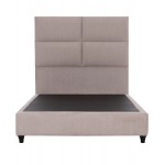 ΚΡΕΒΑΤΙ HMIΔΙΠΛΟ MILO ΑΠΟ ΜΠΕΖ ΥΦΑΣΜΑ HM646.32 ΓΙΑ ΣΤΡΩΜΑ 120x200 εκ.