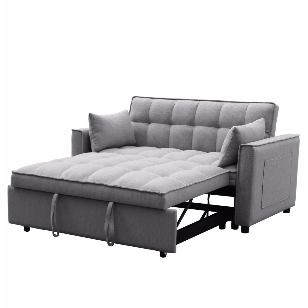 ΚΑΝΑΠΕΣ ΚΡΕΒΑΤΙ 2-ΘΕΣΙΟΣ BORG HM3289.11 ΓΚΡΙ ΥΦΑΣΜΑ 140x100x80Υεκ