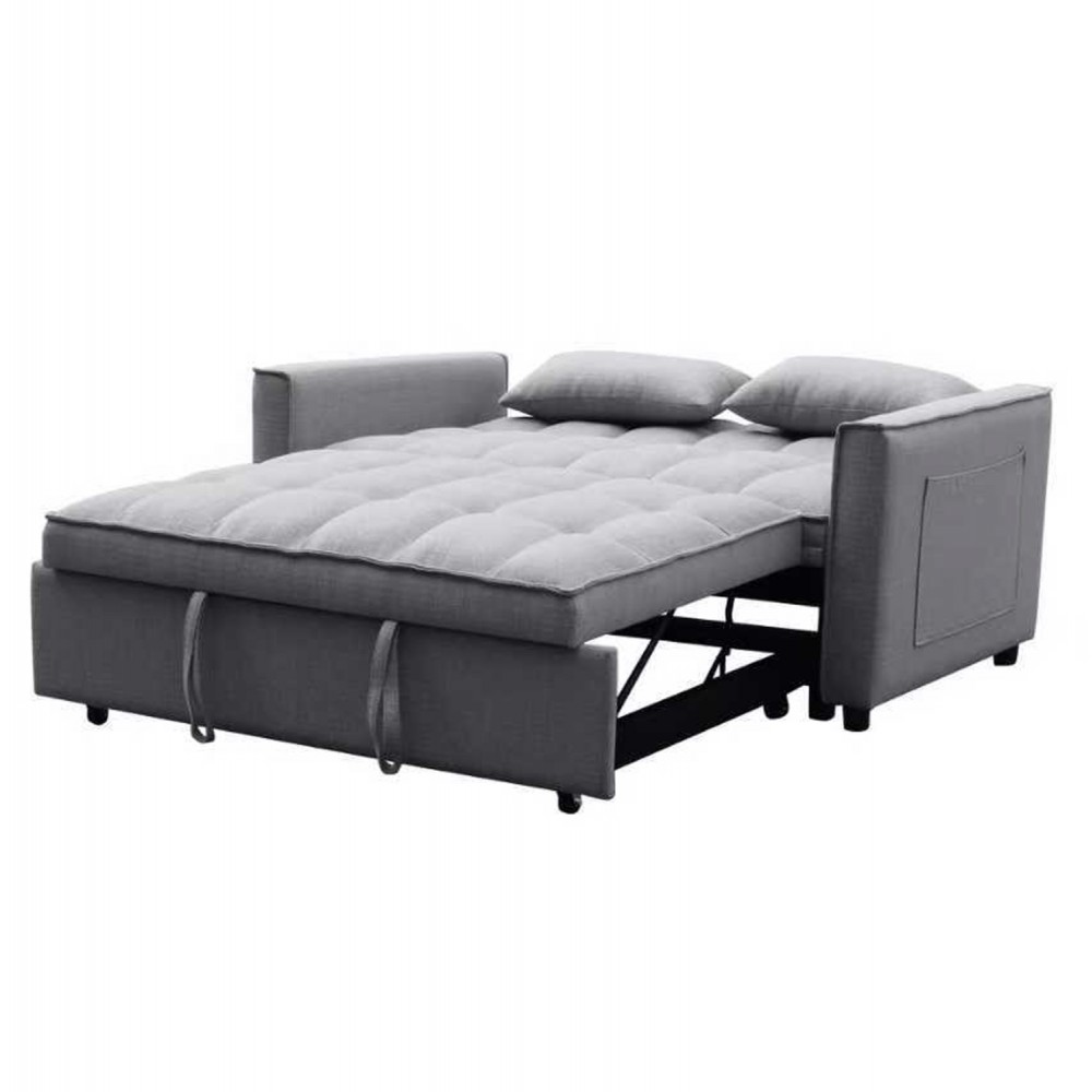 ΚΑΝΑΠΕΣ ΚΡΕΒΑΤΙ 2-ΘΕΣΙΟΣ BORG HM3289.11 ΓΚΡΙ ΥΦΑΣΜΑ 140x100x80Υεκ