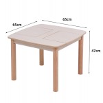 ΤΡΑΠΕΖΑΚΙ ΠΑΙΔΙΚΟ ΜΕ ΑΠΟΘ.ΧΩΡΟΥΣ RICKI HM18339.01 MDF & ΣΥΜΗΔΑ ΣΕ ΦΥΣΙΚΟ 65x65x47Υεκ