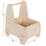 ΠΑΙΔΙΚΟ ΤΡΟΛΕΥ/ΚΑΡΟΤΣΑΚΙ RICKI HM18341.01 MDF & ΚΟΝΤΡΑΠΛΑΚΕ ΦΥΣΙΚΟ 33x45x50Υεκ