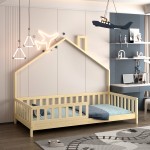 ΚΡΕΒΑΤΙ ΠΑΙΔΙΚΟ HOUSER HM740.01 τ.MONTESSORI ΞΥΛΟ ΠΕΥΚΟ ΦΥΣΙΚΟ--ΓΙΑ 190x90εκ