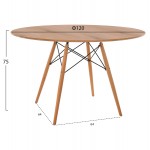 ΤΡΑΠΕΖΙ MINIMAL ΣΤΡΟΓΓΥΛΟ HM8454.04 MDF ΣΕ ΦΥΣΙΚΟ-ΠΟΔΙΑ ΟΞΙΑΣ ΣΕ ΦΥΣΙΚΟ Φ120Χ75Υεκ.
