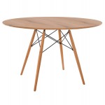 ΤΡΑΠΕΖΙ MINIMAL ΣΤΡΟΓΓΥΛΟ HM8454.04 MDF ΣΕ ΦΥΣΙΚΟ-ΠΟΔΙΑ ΟΞΙΑΣ ΣΕ ΦΥΣΙΚΟ Φ120Χ75Υεκ.