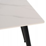 ΤΡΑΠΕΖΙ ΤΡΑΠΕΖΑΡΙΑΣ SINTERED STONE HM8588.02 WHITE MARBLE 160x90x76Y εκ.