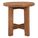 ΣΚΑΜΠΟ-ΤΡΑΠΕΖΑΚΙ ΣΤΡΟΓΓΥΛΟ ΑΠΟ ΞΥΛΟ ΤΕΑΚ ΣΕ ΦΥΣΙΚΟ ΧΡΩΜΑ HM7943 45,5x40x45Υ εκ.