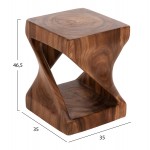 ΣΚΑΜΠΟ GEBO HM9754.11 ΤΕΤΡΑΓΩΝΟ--ΞΥΛΟ SUAR ΣΕ ΚΑΡΥΔΙ 35x35x46.5Yεκ.
