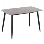 ΤΡΑΠΕΖΙ RAVEN HM9854.13 ΚΕΡΑΜΙΚΟ TOP ΓΚΡΙ ΜΑΡΜΑΡΟ-ΜΑΥΡΟ ΜΕΤΑΛΛΟ 120x70x73Υεκ.