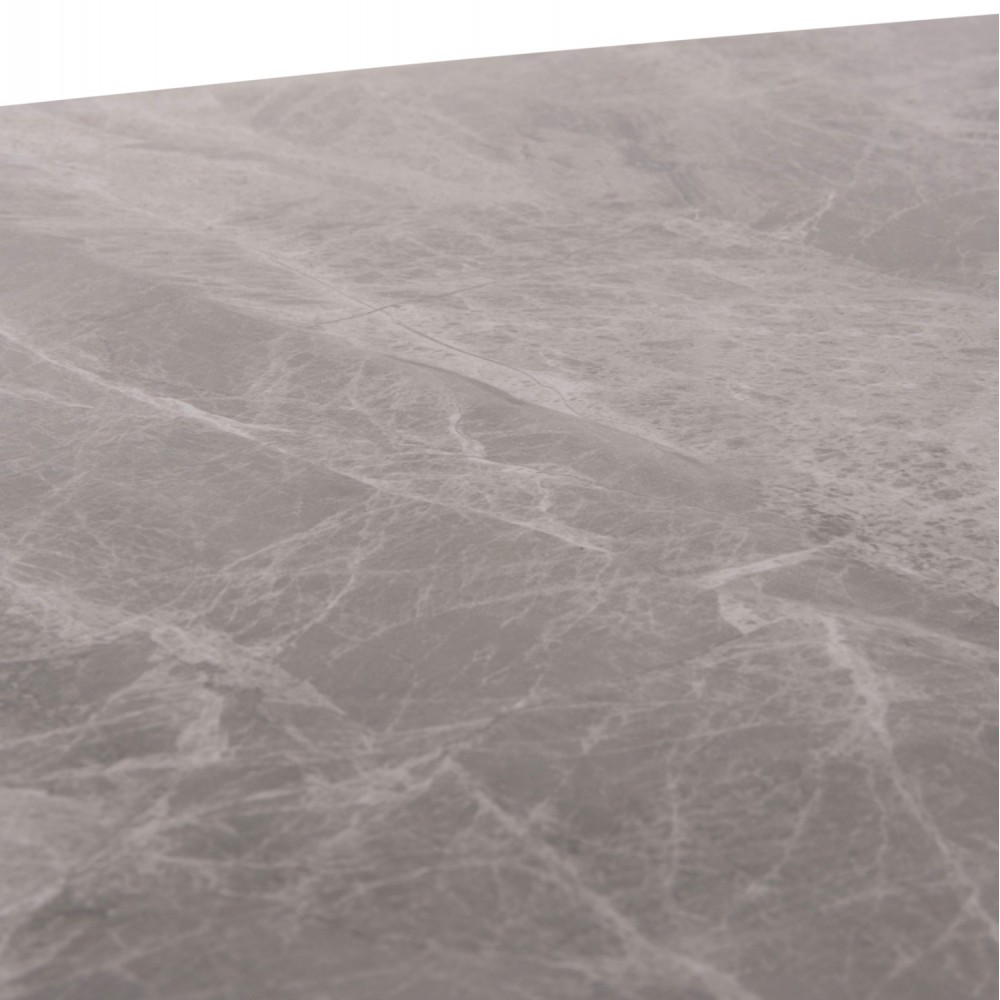 ΤΡΑΠΕΖΙ RAVEN HM9854.13 ΚΕΡΑΜΙΚΟ TOP ΓΚΡΙ ΜΑΡΜΑΡΟ-ΜΑΥΡΟ ΜΕΤΑΛΛΟ 120x70x73Υεκ.