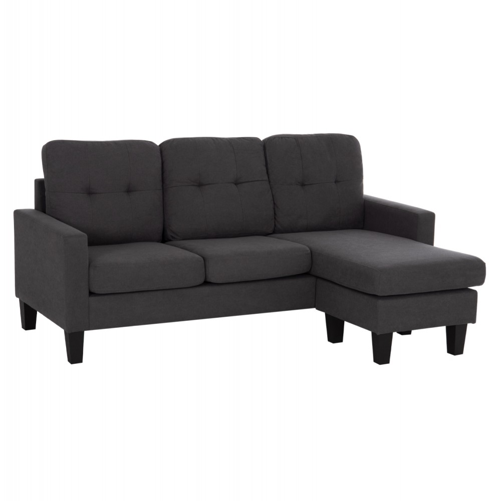ΚΑΝΑΠΕΣ ΓΩΝΙΑ ΑΝΑΣΤΡΕΨΙΜΗ MEGGY HM3297.11 ΓΚΡΙ ΥΦΑΣΜΑ 184.5x75-129x86Yεκ.