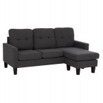 ΚΑΝΑΠΕΣ ΓΩΝΙΑ ΑΝΑΣΤΡΕΨΙΜΗ MEGGY HM3297.11 ΓΚΡΙ ΥΦΑΣΜΑ 184.5x75-129x86Yεκ.