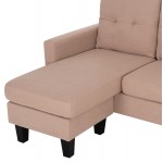 ΚΑΝΑΠΕΣ ΓΩΝΙΑ ΑΝΑΣΤΡΕΨΙΜΗ MEGGY HM3297.13 ΜΠΕΖ ΥΦΑΣΜΑ 184.5x75-129x86Yεκ.
