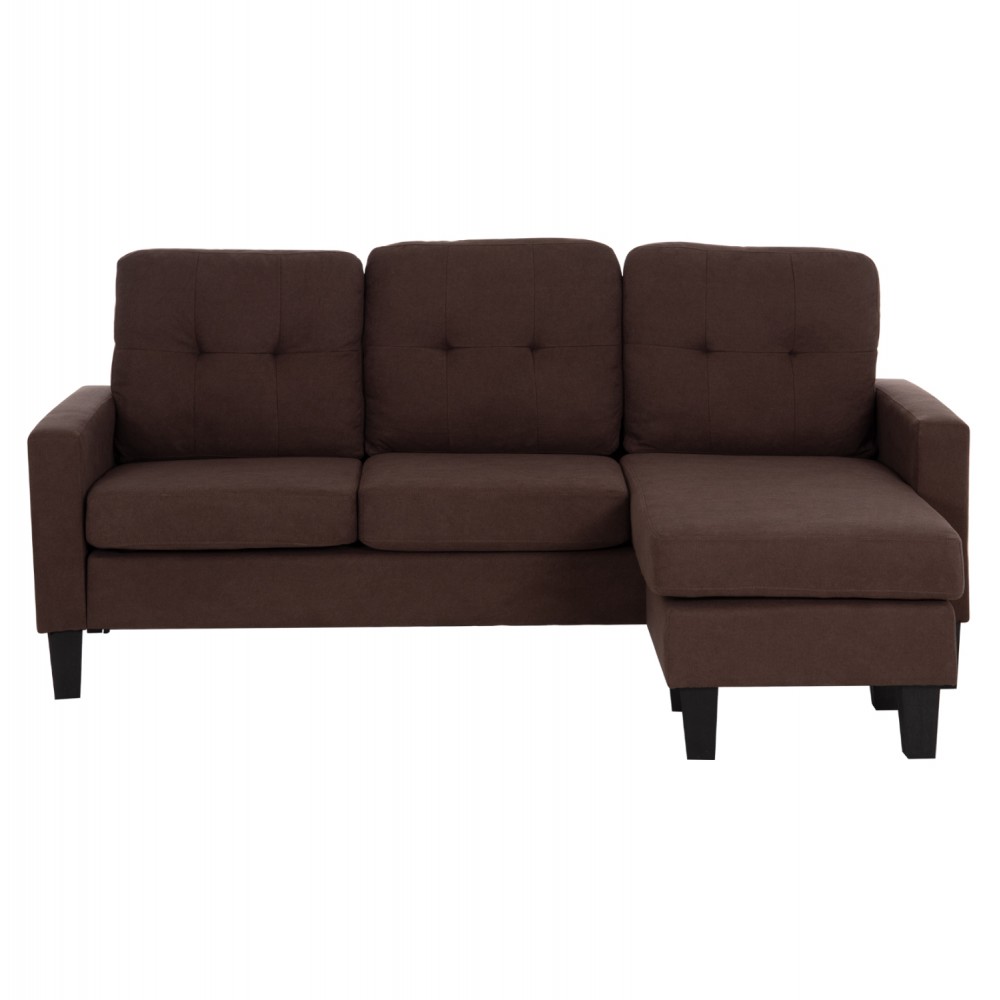 ΚΑΝΑΠΕΣ ΓΩΝΙΑ ΑΝΑΣΤΡΕΨΙΜΗ MEGGY HM3297.12 ΚΑΦΕ ΥΦΑΣΜΑ 184.5x129x86Yεκ.