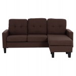 ΚΑΝΑΠΕΣ ΓΩΝΙΑ ΑΝΑΣΤΡΕΨΙΜΗ MEGGY HM3297.12 ΚΑΦΕ ΥΦΑΣΜΑ 184.5x129x86Yεκ.