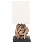 ΕΠΙΤΡΑΠΕΖΙΟ ΟΡΘΟΓΩΝΙΟ ΦΩΤΙΣΤΙΚΟ TWIGGY HM4432 DRIFTWOOD & ΛΕΥΚΟ ΚΑΠΕΛΟ 50x16,5x38Υεκ.