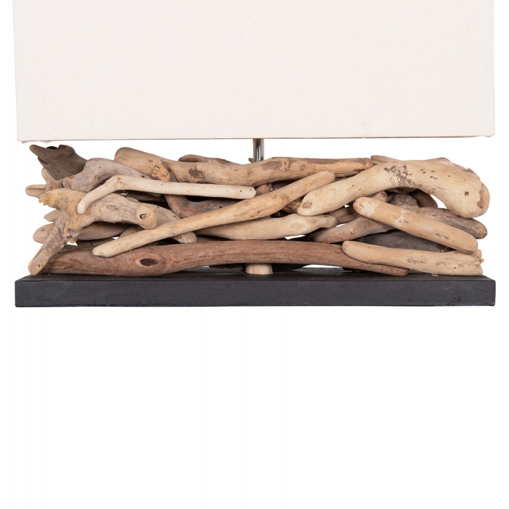 ΕΠΙΤΡΑΠΕΖΙΟ ΟΡΘΟΓΩΝΙΟ ΦΩΤΙΣΤΙΚΟ TWIGGY HM4432 DRIFTWOOD & ΛΕΥΚΟ ΚΑΠΕΛΟ 50x16,5x38Υεκ.