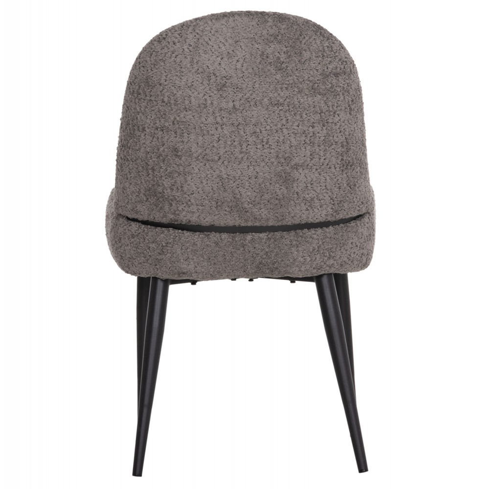 ΚΑΡΕΚΛΑ SARKY HM8585.11 ΥΦΑΣΜΑ ΜΠΟΥΚΛΕ ΓΚΡΙ ΜΕ ΜΕΤΑΛΛΙΚΑ ΠΟΔΙΑ 56x64x88Yεκ.