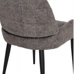 ΚΑΡΕΚΛΑ SARKY HM8585.11 ΥΦΑΣΜΑ ΜΠΟΥΚΛΕ ΓΚΡΙ ΜΕ ΜΕΤΑΛΛΙΚΑ ΠΟΔΙΑ 56x64x88Yεκ.