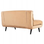 ΚΑΝΑΠΕΣ ΚΡΕΒΑΤΙ ASMA HM3077.17 2ΘΕΣΙΟΣ ΜΕ ΒΕΛΟΥΔΟ ΜΠΕΖ 142x96x74Y εκ.