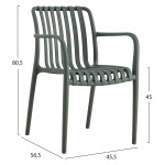 ΠΟΛΥΘΡΟΝΑ ΠΟΛΥΠΡΟΠΥΛΕΝΙΟΥ TIPPY HM5940.07 DARK OLIVE 55x55x81Υεκ.