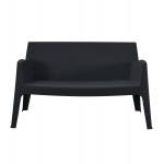 ΚΑΝΑΠΕΣ 2-ΘΕΣΙΟΣ ΠΟΛΥΠΡΟΠΥΛΕΝΙΟΥ SLEEK HM6366.02 ΧΡΩΜΑ ΜΑΥΡΟ 133x68x73Υεκ.