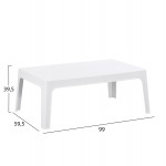 ΤΡΑΠΕΖΑΚΙ ΟΡΘΟΓΩΝΙΟ SLEEK HM6367.01 ΠΟΛΥΠΡΟΠΥΛΕΝΙΟ ΣΕ ΛΕΥΚΟ 99x59.5x39.5Υεκ.