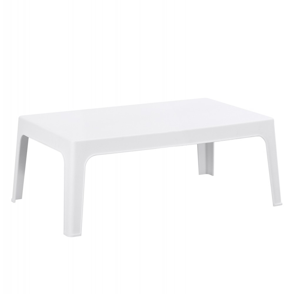 ΤΡΑΠΕΖΑΚΙ ΟΡΘΟΓΩΝΙΟ SLEEK HM6367.01 ΠΟΛΥΠΡΟΠΥΛΕΝΙΟ ΣΕ ΛΕΥΚΟ 99x59.5x39.5Υεκ.