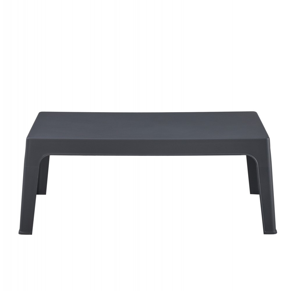 ΤΡΑΠΕΖΑΚΙ ΟΡΘΟΓΩΝΙΟ SLEEK HM6367.10 ΠΟΛΥΠΡΟΠΥΛΕΝΙΟ ΣΕ ΣΚΟΥΡΟ ΓΚΡΙ 99x59.5x39.5Υεκ.
