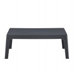 ΤΡΑΠΕΖΑΚΙ ΟΡΘΟΓΩΝΙΟ SLEEK HM6367.10 ΠΟΛΥΠΡΟΠΥΛΕΝΙΟ ΣΕ ΣΚΟΥΡΟ ΓΚΡΙ 99x59.5x39.5Υεκ.