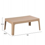 ΤΡΑΠΕΖΑΚΙ ΟΡΘΟΓΩΝΙΟ SLEEK HM6367.03 ΠΟΛΥΠΡΟΠΥΛΕΝΙΟ ΚΑΠΟΥΤΣΙΝΟ 99x59.5x39.5Υεκ.