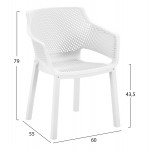 ΠΟΛΥΘΡΟΝΑ ΠΟΛΥΠΡΟΠΥΛΕΝΙΟΥ PEGGY HM6368.01 ΛΕΥΚΟ 60x55x79Υεκ