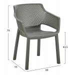 ΠΟΛΥΘΡΟΝΑ ΠΟΛΥΠΡΟΠΥΛΕΝΙΟΥ PEGGY HM6368.05 DARK OLIVE GREEN 60x55x79Υεκ