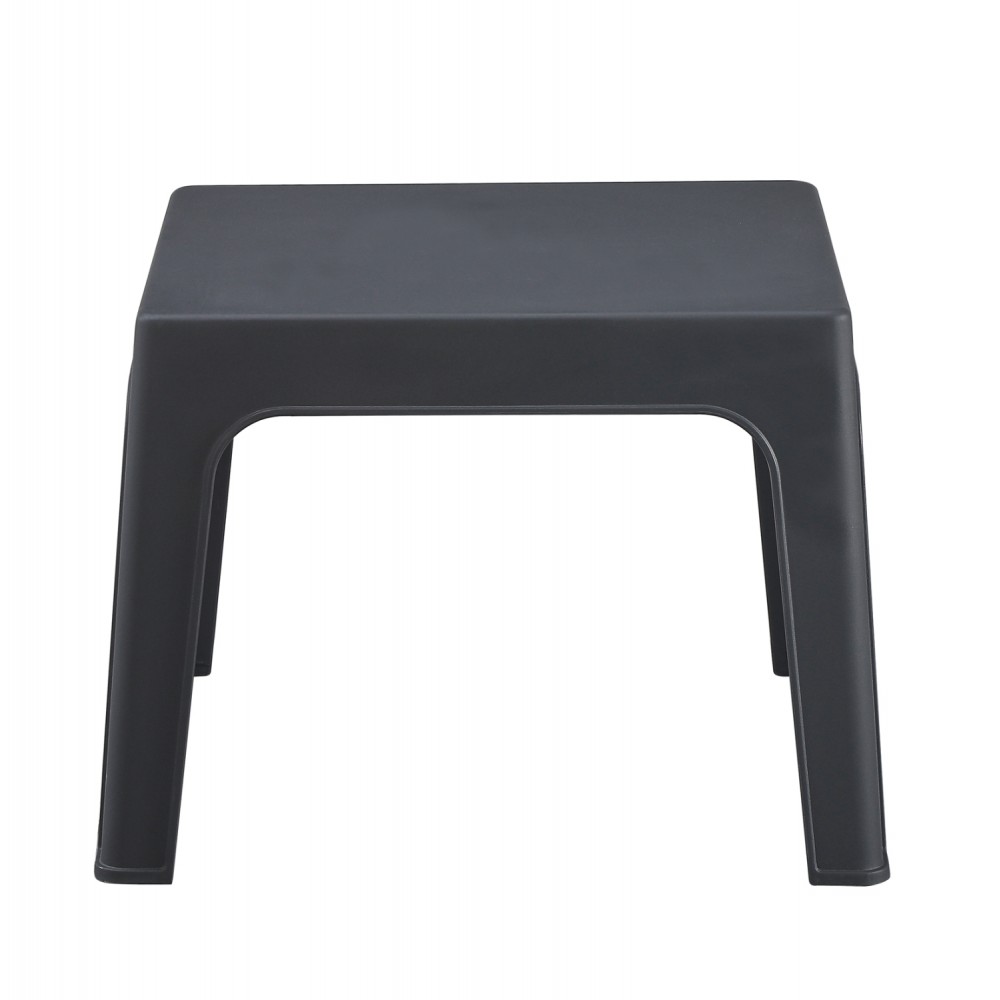 ΤΡΑΠΕΖΑΚΙ ΤΕΤΡΑΓΩΝΟ SLEEK HM6371.10 ΠΟΛΥΠΡΟΠΥΛΕΝΙΟ ΣΕ ΣΚΟΥΡΟ ΓΚΡΙ 49.5x49.5x40Υεκ.