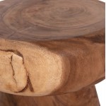 ΤΡΑΠΕΖΙ ΒΟΗΘΗΤΙΚΟ ΣΤΡΟΓΓΥΛΟ CUPRE HM9793.11 ΜΑΣΙΦ ΞΥΛΟ SUAR-ΦΥΣΙΚΟ Φ40x45Υεκ.