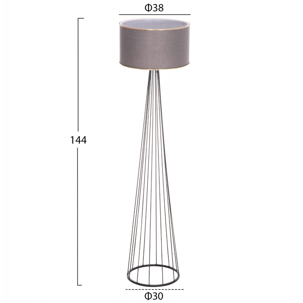 ΦΩΤΙΣΤΙΚΟ ΔΑΠΕΔΟΥ HUE HM7581.11 ΜΕΤΑΛΛΙΚΟ ΓΚΡΙ Φ38x144Υεκ.