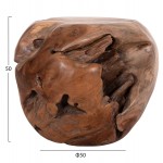ΒΟΗΘΗΤΙΚΟ ΤΡΑΠΕΖΙ LOGGY HM18295 ΞΥΛΟ TEAK--ΦΥΣΙΚΟ 50x50x50Υεκ.
