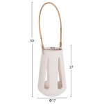 ΕΠΙΤΡΑΠΕΖΙΟ ΦΑΝΑΡΙ ERANTYL HM4696.02L ΛΕΥΚΟ FIBER CEMENT & ΧΕΡΟΥΛΙ RATTAN Φ17x27Yεκ.