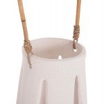 ΕΠΙΤΡΑΠΕΖΙΟ ΦΑΝΑΡΙ ERANTYL HM4696.02L ΛΕΥΚΟ FIBER CEMENT & ΧΕΡΟΥΛΙ RATTAN Φ17x27Yεκ.