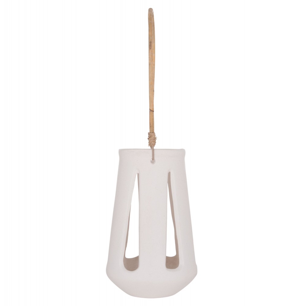 ΕΠΙΤΡΑΠΕΖΙΟ ΦΑΝΑΡΙ ERANTYL HM4696.02L ΛΕΥΚΟ FIBER CEMENT & ΧΕΡΟΥΛΙ RATTAN Φ17x27Yεκ.