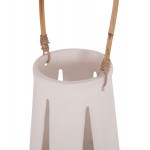 ΕΠΙΤΡΑΠΕΖΙΟ ΦΑΝΑΡΙ ERANTYL HM4696.02L ΛΕΥΚΟ FIBER CEMENT & ΧΕΡΟΥΛΙ RATTAN Φ17x27Yεκ.