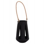 ΕΠΙΤΡΑΠΕΖΙΟ ΦΑΝΑΡΙ ERANTYL HM4696.01L ΜΑΥΡΟ FIBER CEMENT & ΧΕΡΟΥΛΙ RATTAN Φ17x27Yεκ.