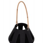 ΕΠΙΤΡΑΠΕΖΙΟ ΦΑΝΑΡΙ ERANTYL HM4696.01S ΜΑΥΡΟ FIBER CEMENT & ΧΕΡΟΥΛΙ RATTAN Φ25x17Yεκ.