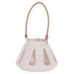 ΕΠΙΤΡΑΠΕΖΙΟ ΦΑΝΑΡΙ ERANTYL HM4696.02S ΛΕΥΚΟ FIBER CEMENT & ΧΕΡΟΥΛΙ RATTAN Φ25x17Yεκ.