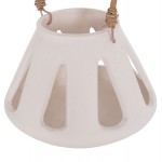 ΕΠΙΤΡΑΠΕΖΙΟ ΦΑΝΑΡΙ ERANTYL HM4696.02S ΛΕΥΚΟ FIBER CEMENT & ΧΕΡΟΥΛΙ RATTAN Φ25x17Yεκ.